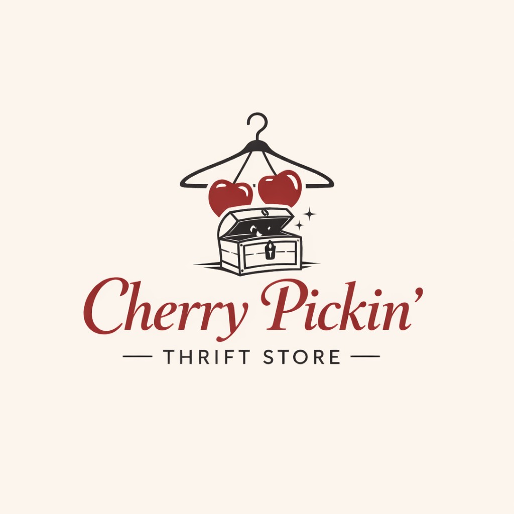 Cherry Pickin' Thrift Store logo